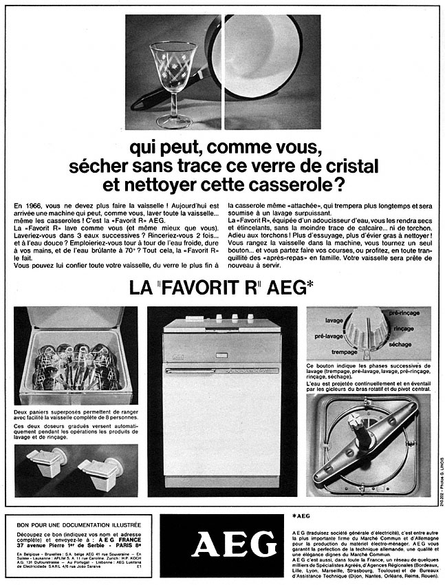 Publicit� Aeg 1966