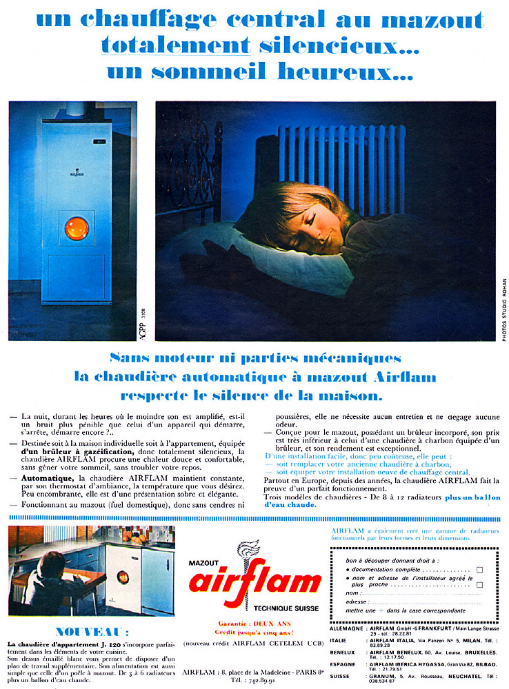 Publicit� Airflam 1967