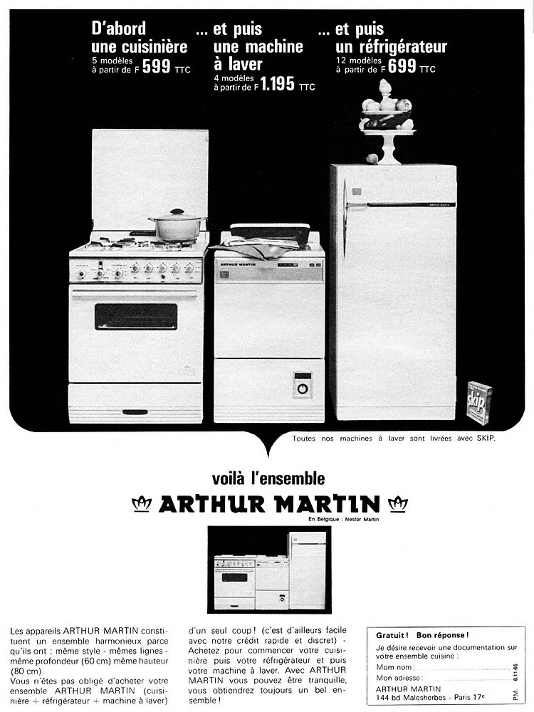 Marque Arthur Martin 1965
