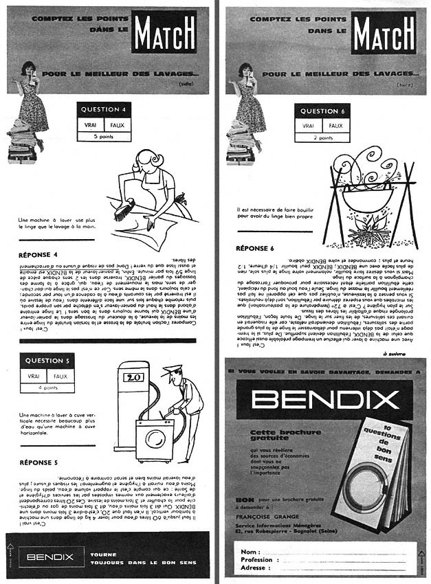 Publicit� Bendix 1960