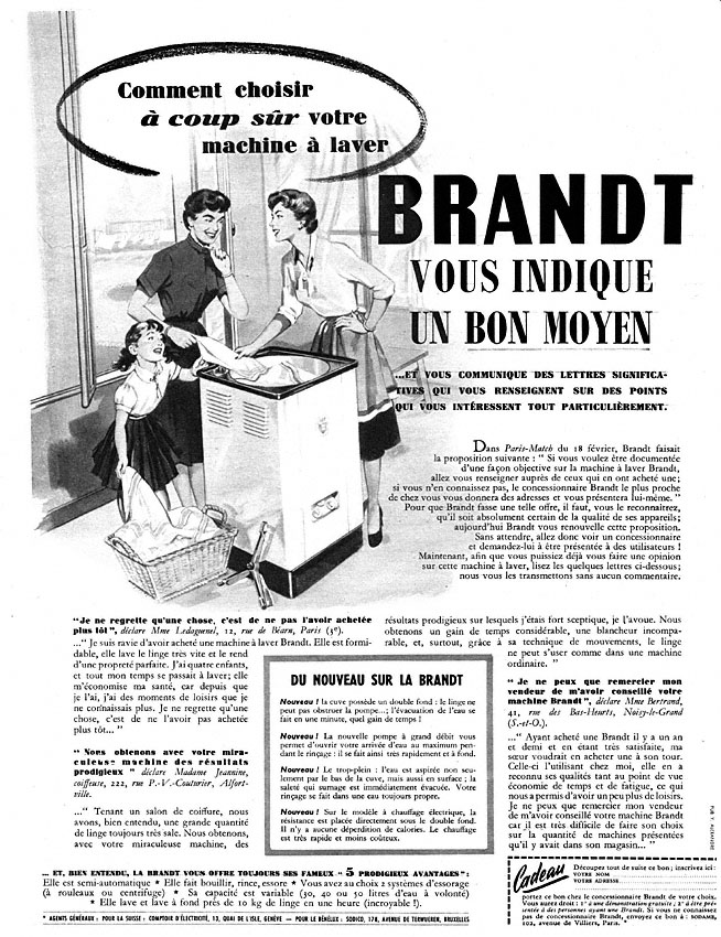 Publicit� Brandt 1955