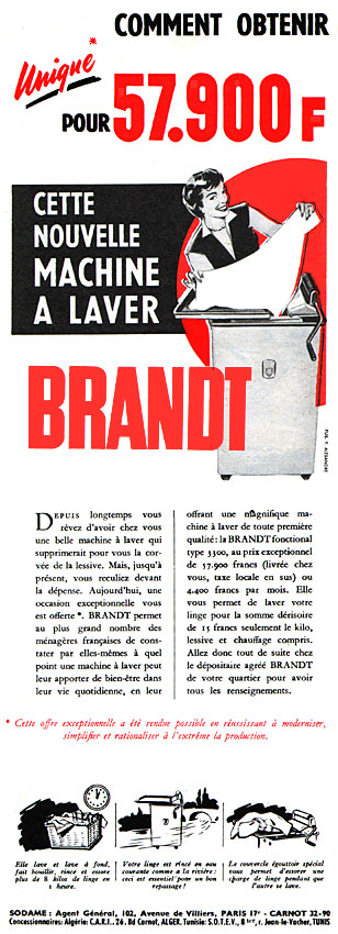 Publicit� Brandt 1956