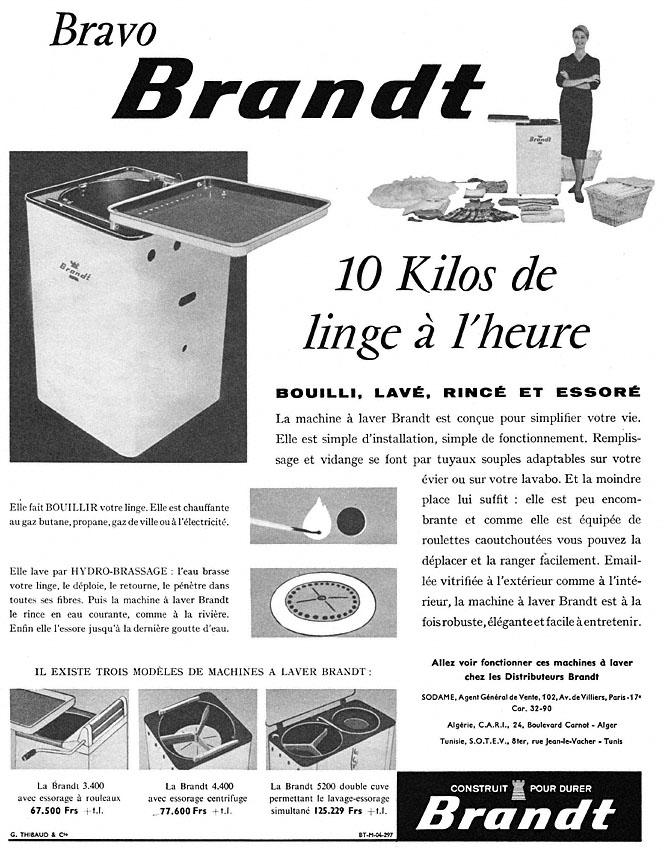 Publicit� Brandt 1957