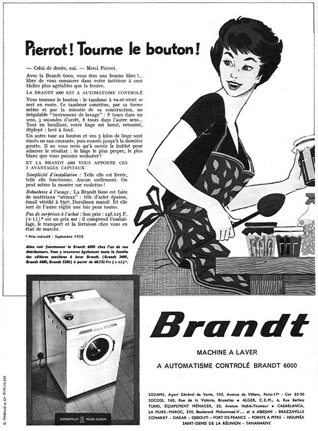 Publicit� Brandt 1958