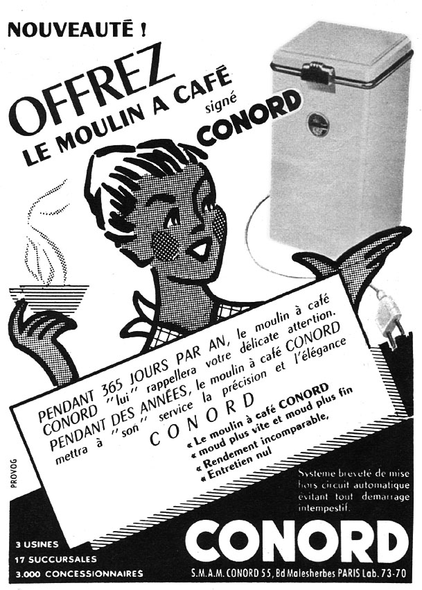 Publicit� Conord 1954