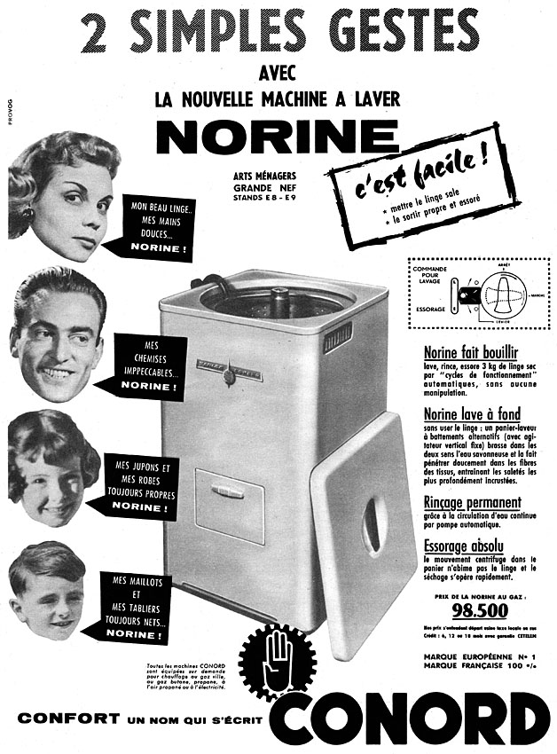 Publicit� Conord 1957