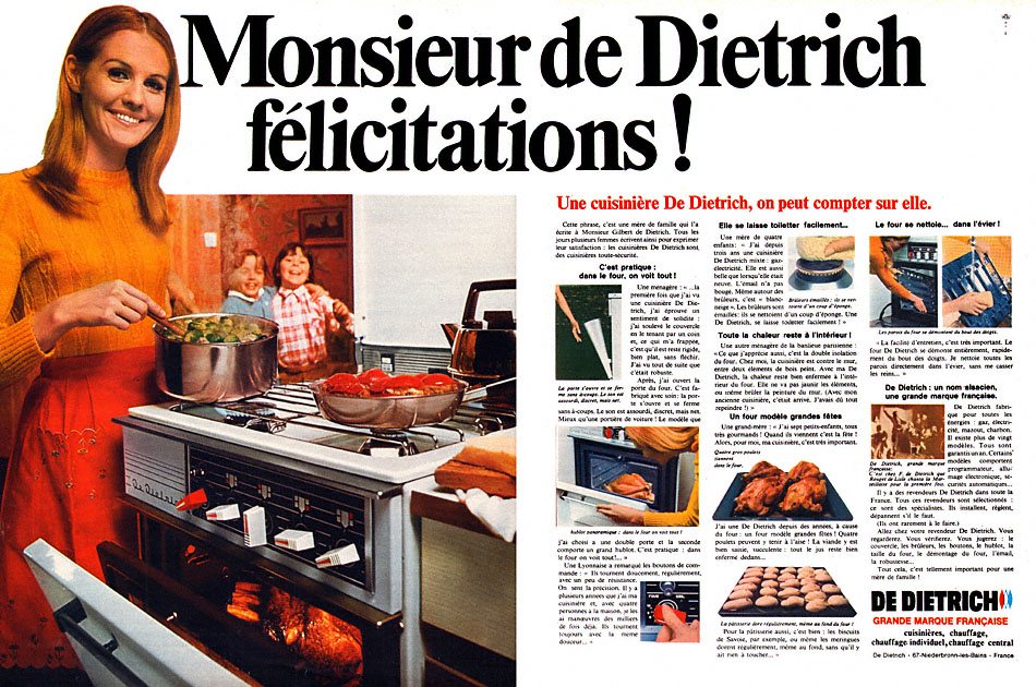 Publicit� De Dietrich 1969