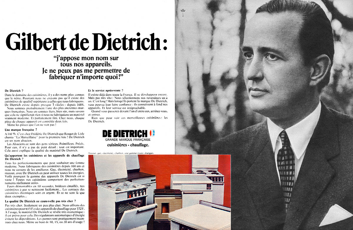 Publicit� De Dietrich 1968