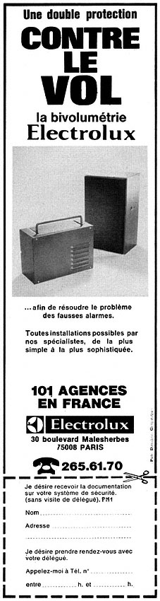 Publicit� Electrolux 1980