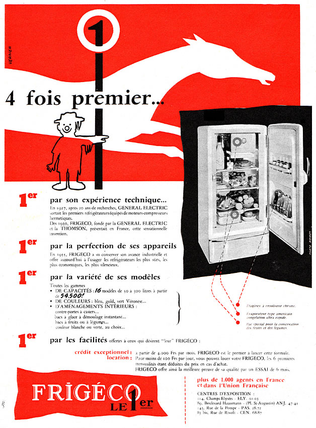 Publicit� Frig�co 1955