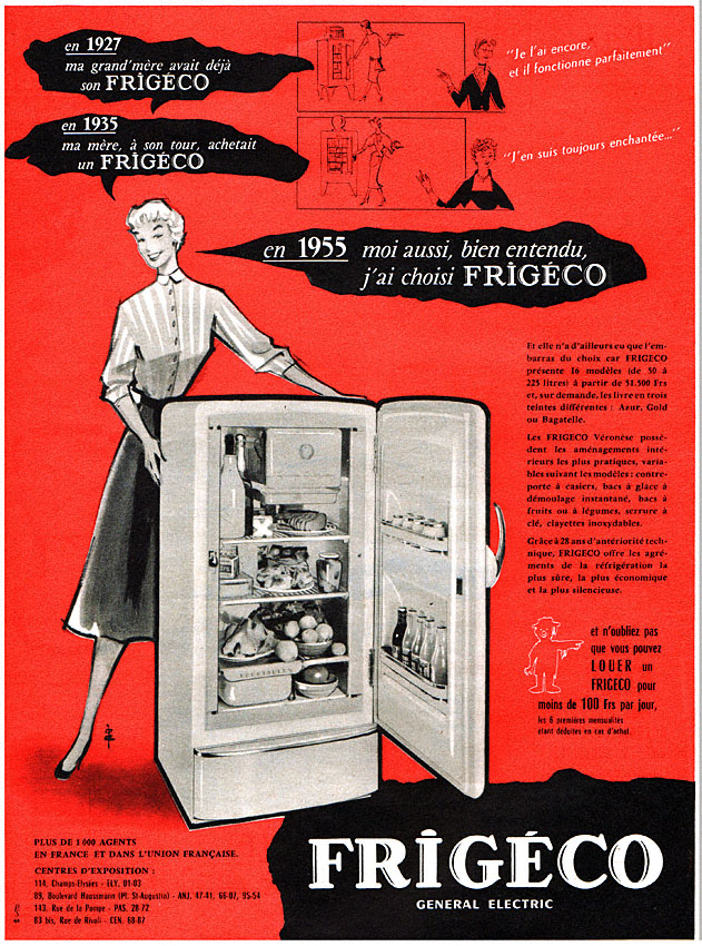 Publicit� Frig�co 1955