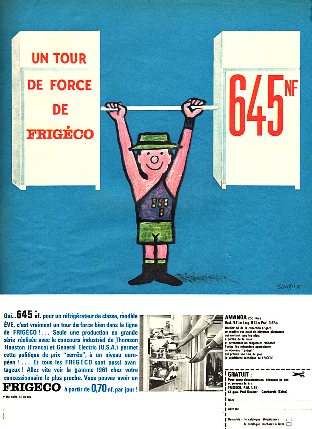 Publicit� Frig�co 1961