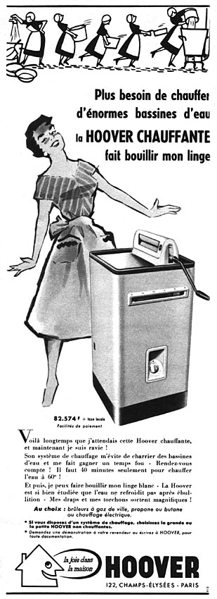 Publicit� Hoover 1956