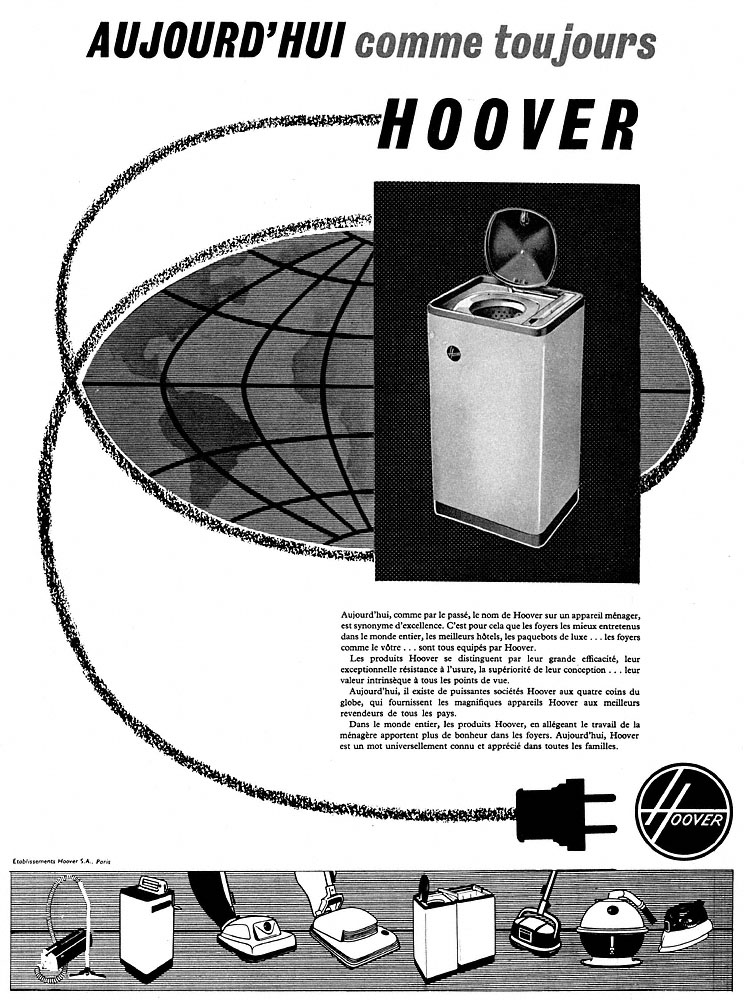 Publicit� Hoover 1959