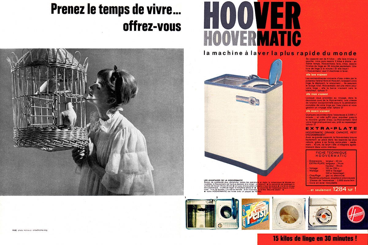 Publicit� Hoover 1961