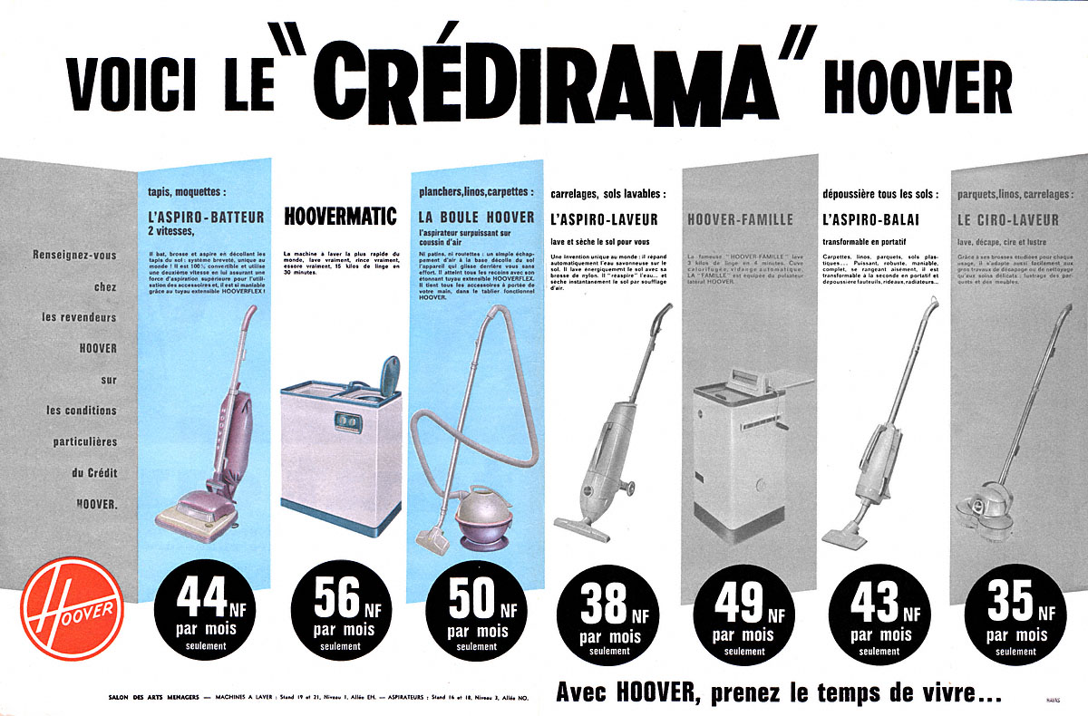 Publicit� Hoover 1962