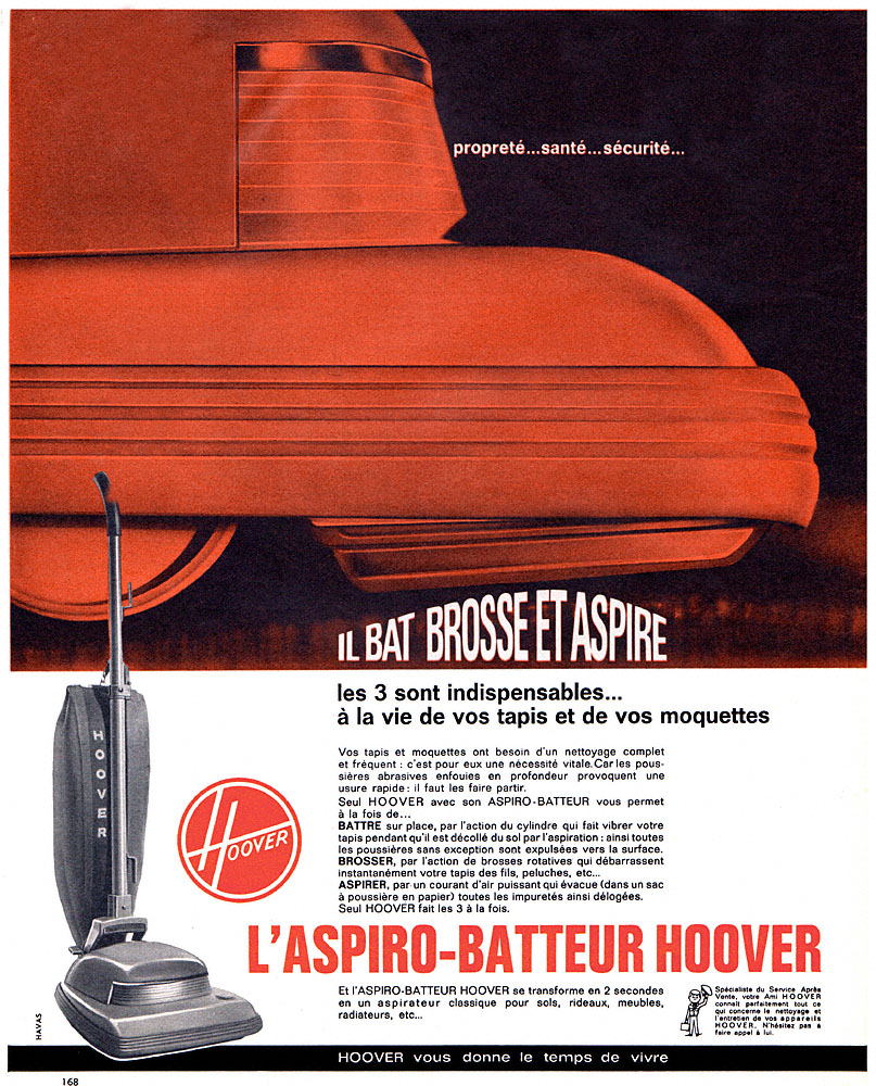 Publicit� Hoover 1963