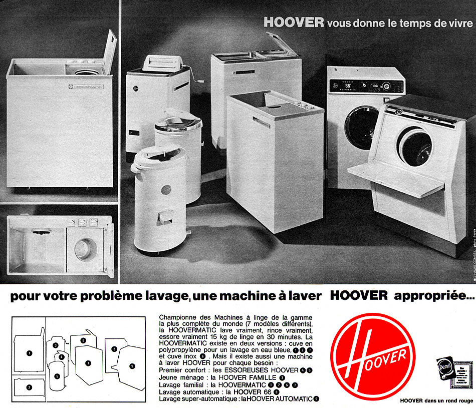 Publicit� Hoover 1965