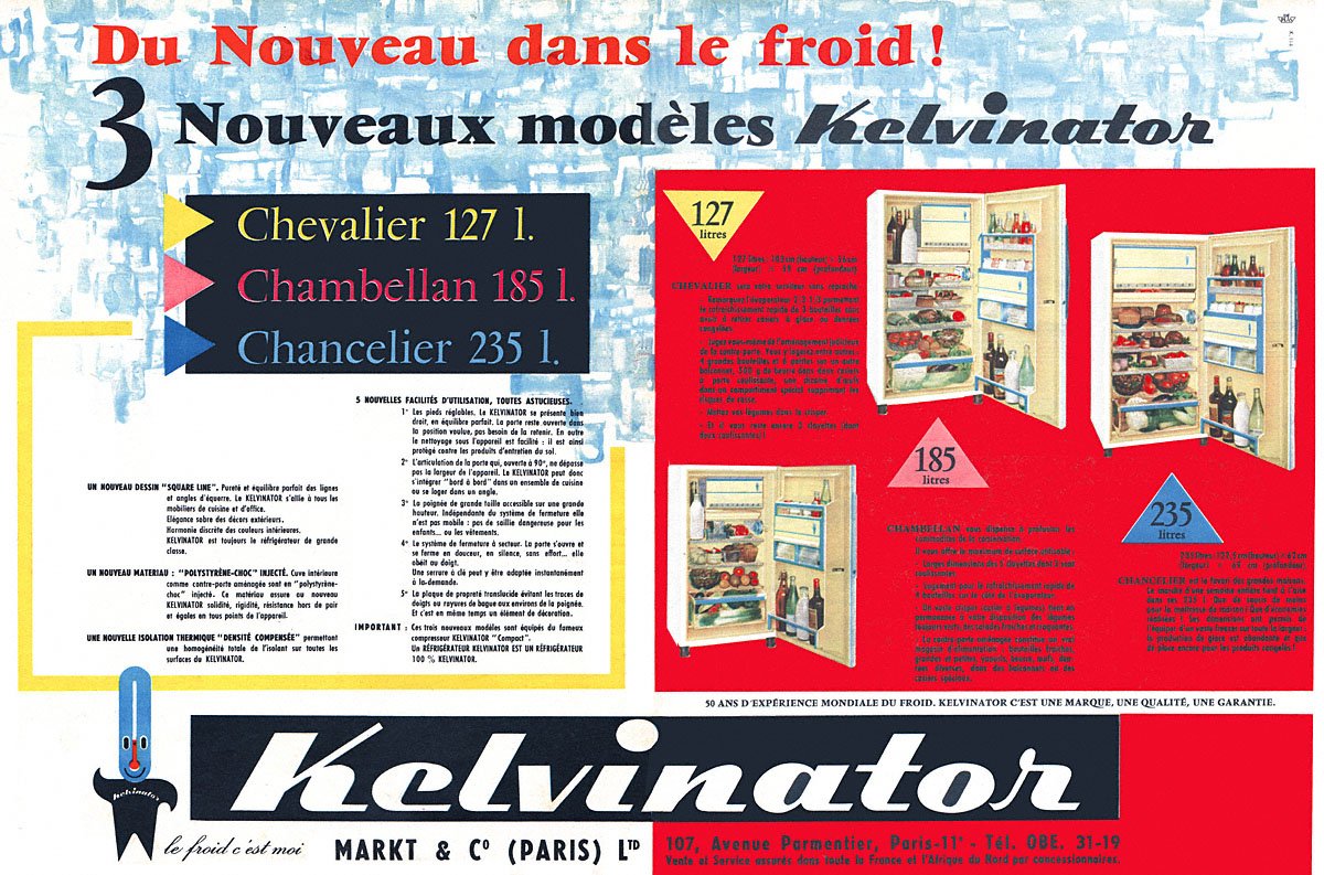 Publicit� Kelvinator 1959