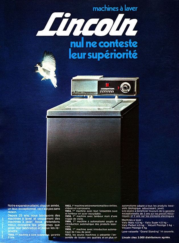 Publicit� Lincoln 1972