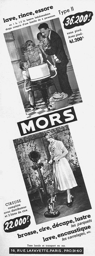 Publicit� Mors 1950