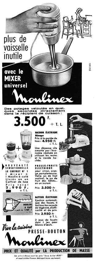 Marque Moulinex 1959