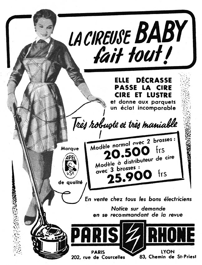 Publicit� Paris-Rhone 1955