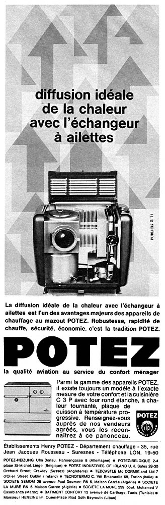 Publicit� Potez 1963