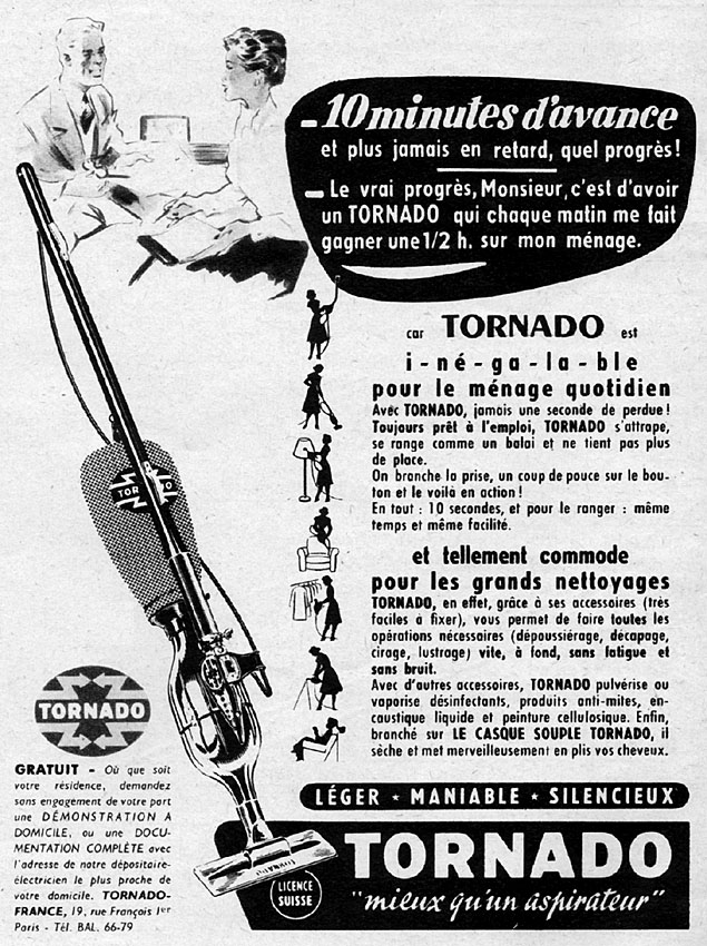 Publicit� Tornado 1953
