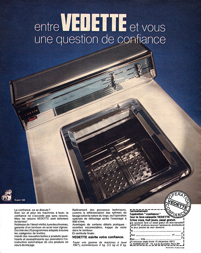 Publicit� Vedette 1971