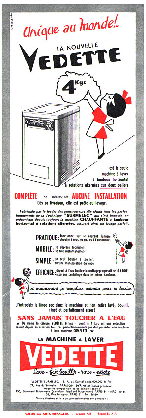 Publicit� Vedette 1956