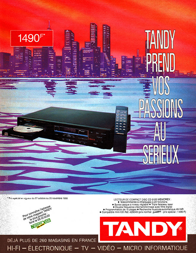 Publicit� Tandy 1988