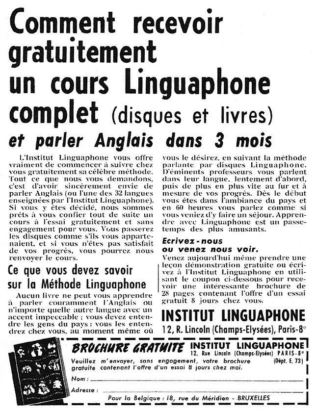 Marque Linguaphone 1954