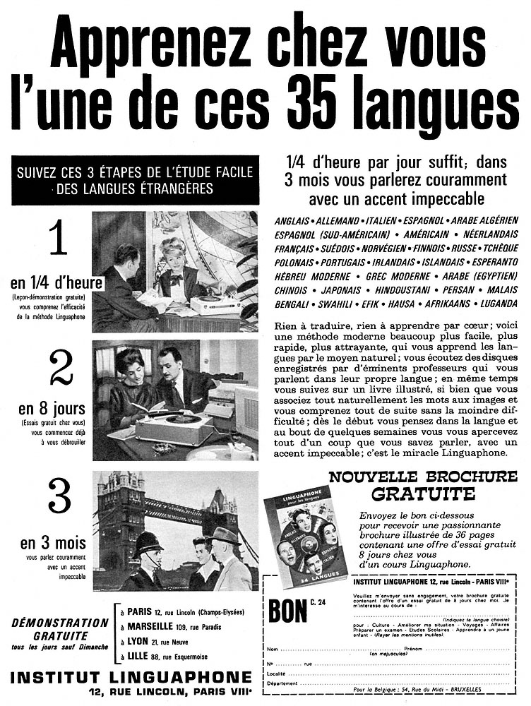 Marque Linguaphone 1962