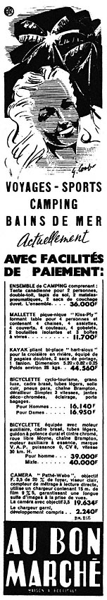 Publicit� Bon March� 1949