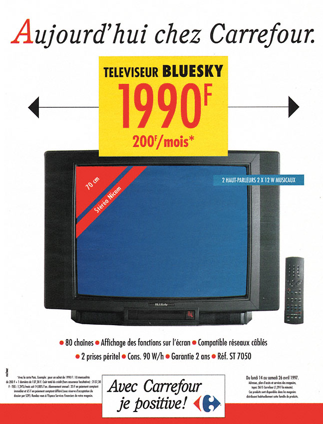 Publicit� Carrefour 1997
