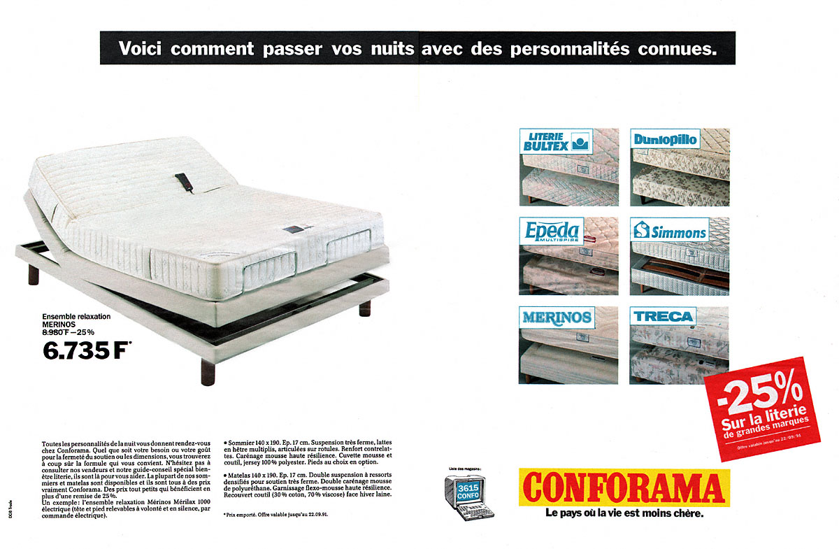 Publicit� Conforama 1991