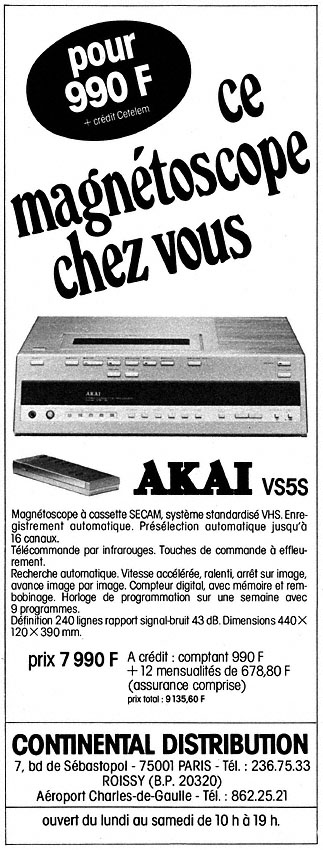 Publicit� Continental Distribution 1981