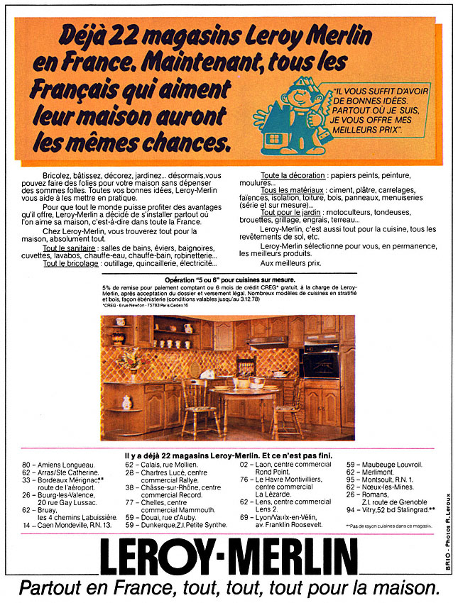 Publicit� Leroy Merlin 1978