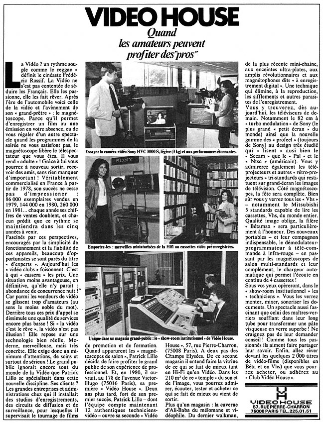 Publicit� Divers 1982