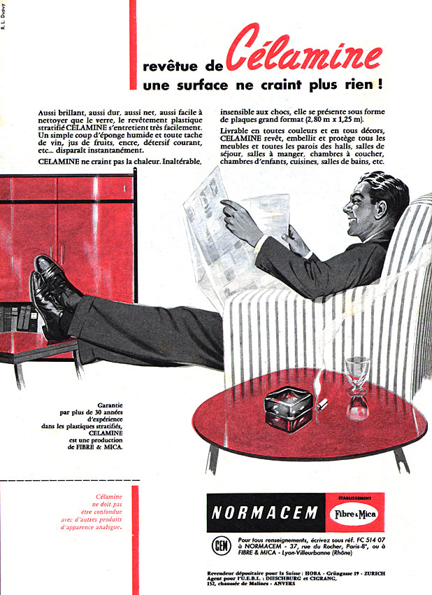 Publicit� Celamine 1956