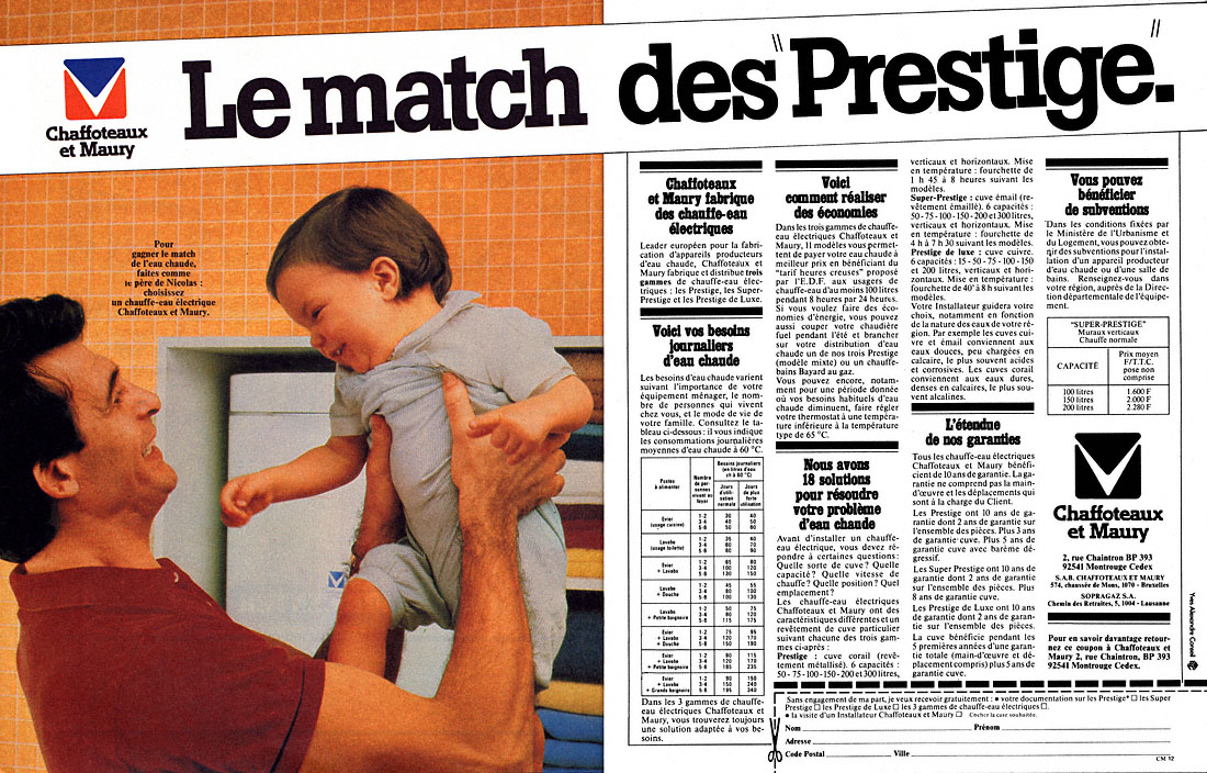 Marque Chaffoteaux & Maury 1982