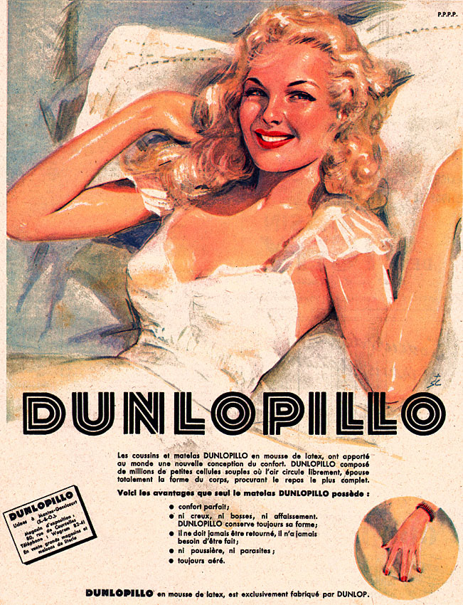 Publicit� Dunlopillo 1951