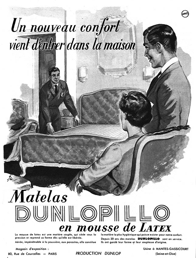 Marque Dunlopillo 1952