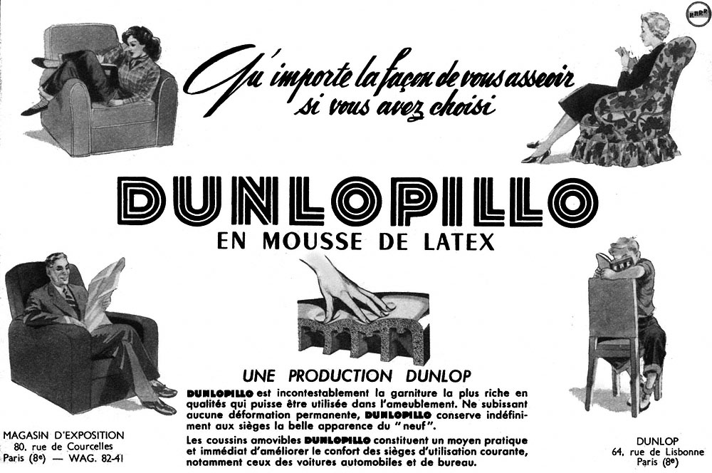 Marque Dunlopillo 1953