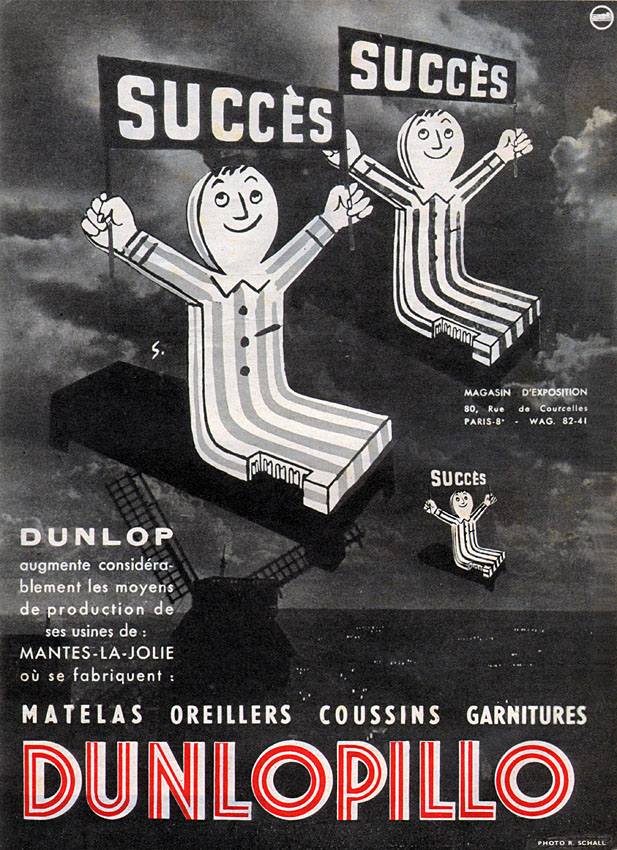Publicit� Dunlopillo 1954