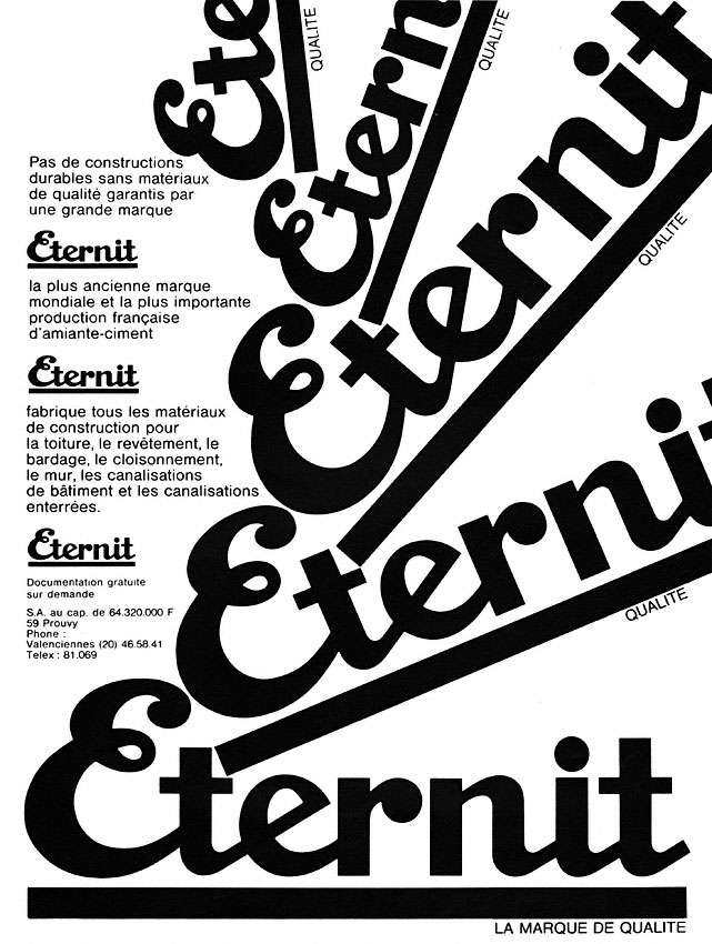 Publicit� Eternit 1966