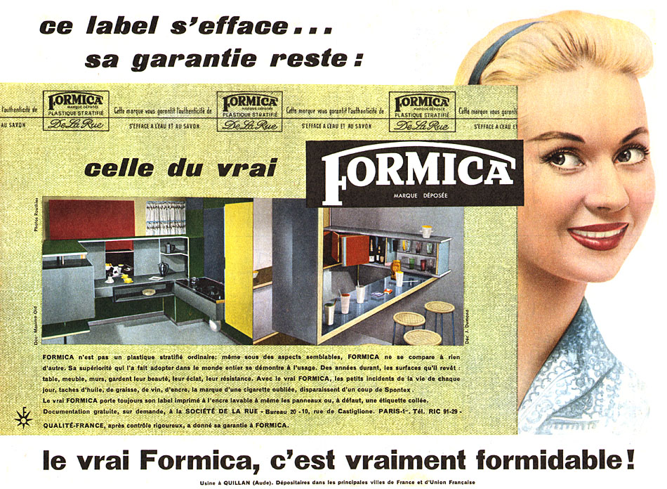 Publicit� Formica 1956
