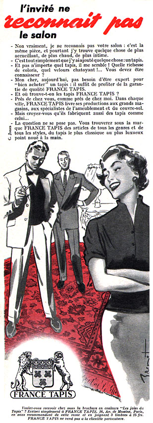 Marque France Tapis 1954