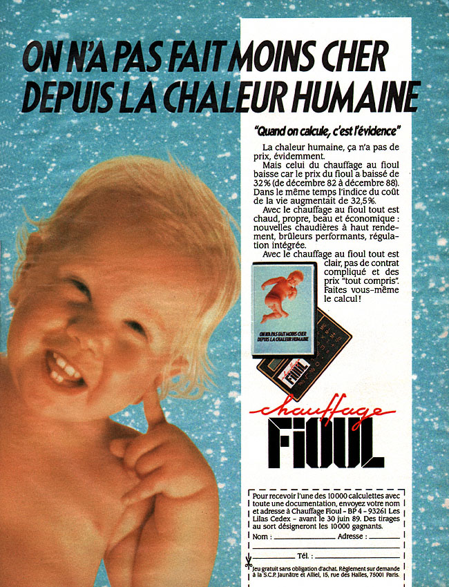 Publicit� Fuel 1989